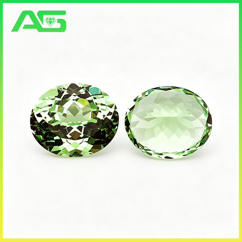 Jewelry Making Light - Lichtgroene Yttrium Aluminium Garnet losse edelsteen