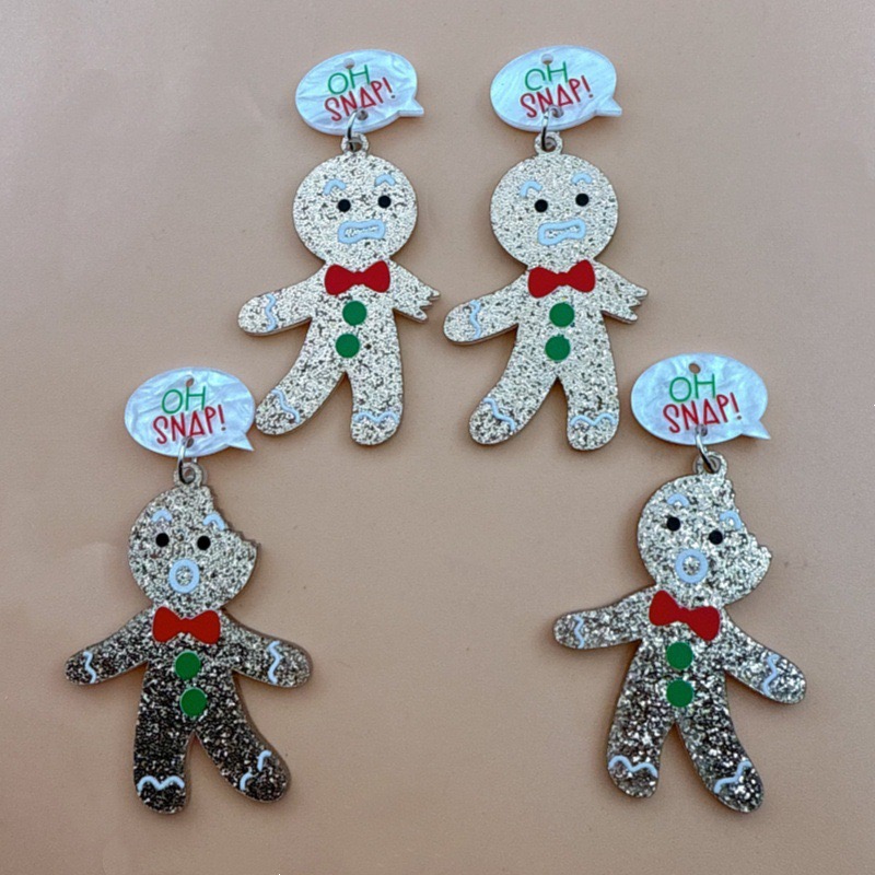 Jewelry Making Earrings - 10 stuks schattige kerst gingerbread man