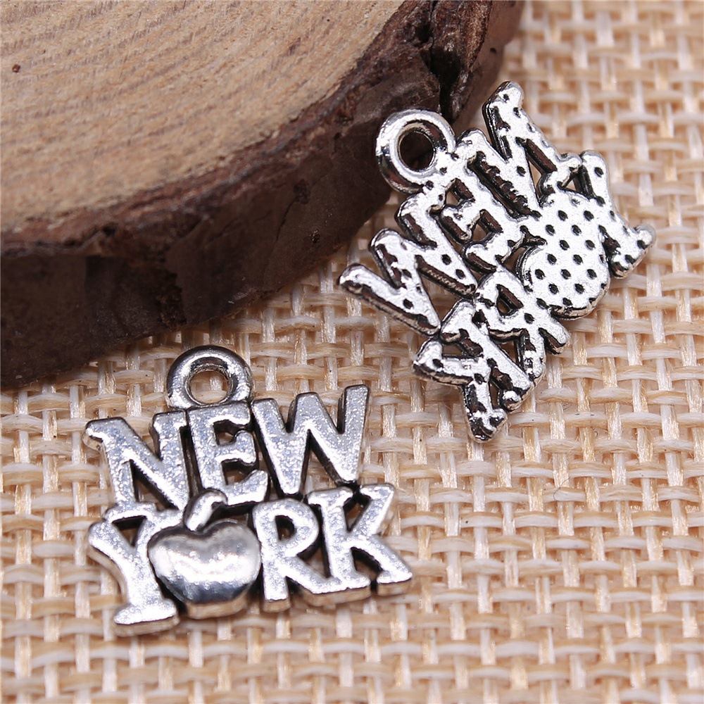 Jewelry Making New York - 40 stuks 15x14mm (0.59x0.55inch) Antiek Zilver