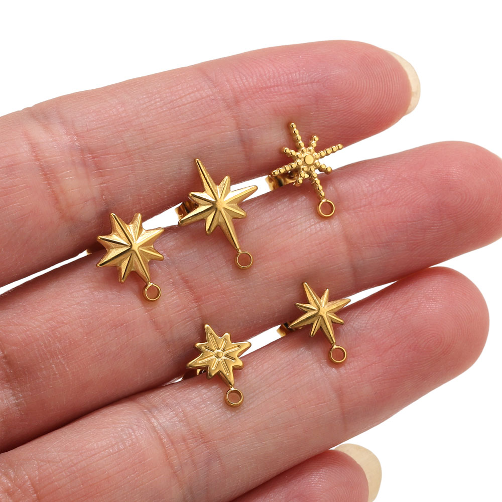 Jewelry Making Course - 6 stuks roestvrijstalen steroorbellen studs voor