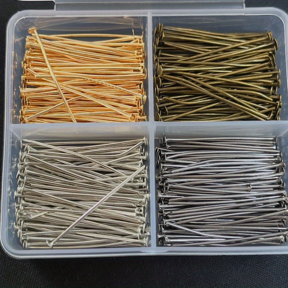 Jewelry Making Organizer Box - 400 stuks gemengde ijzeren kopspelden 30