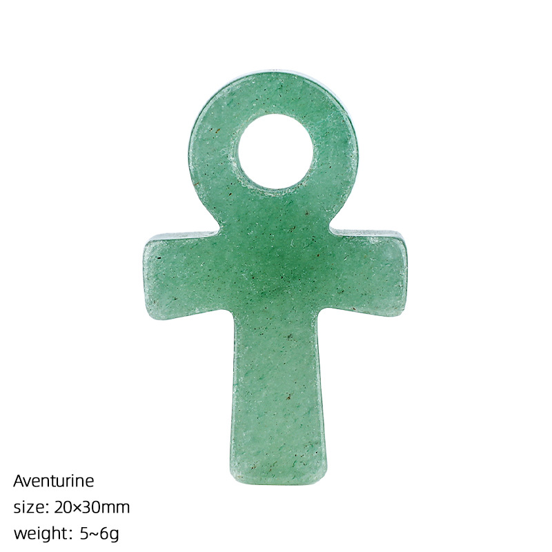 Jewelry Making Michaels - Groene Aventurijn Ankh Kruis Hanger Levenssymbool