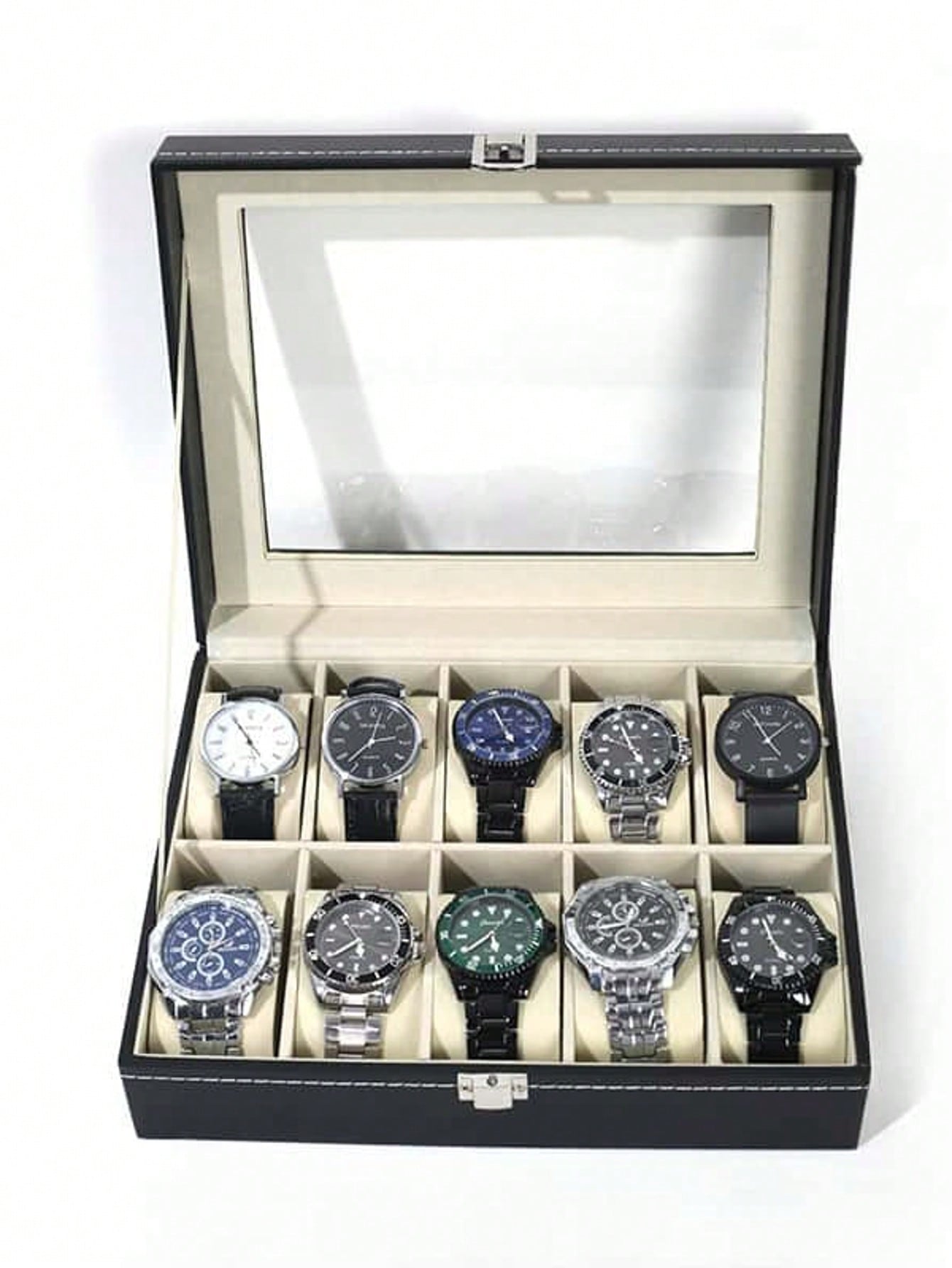 Jewelry Making Organizer Box - Leren horlogedoos met slot, grote capaciteit