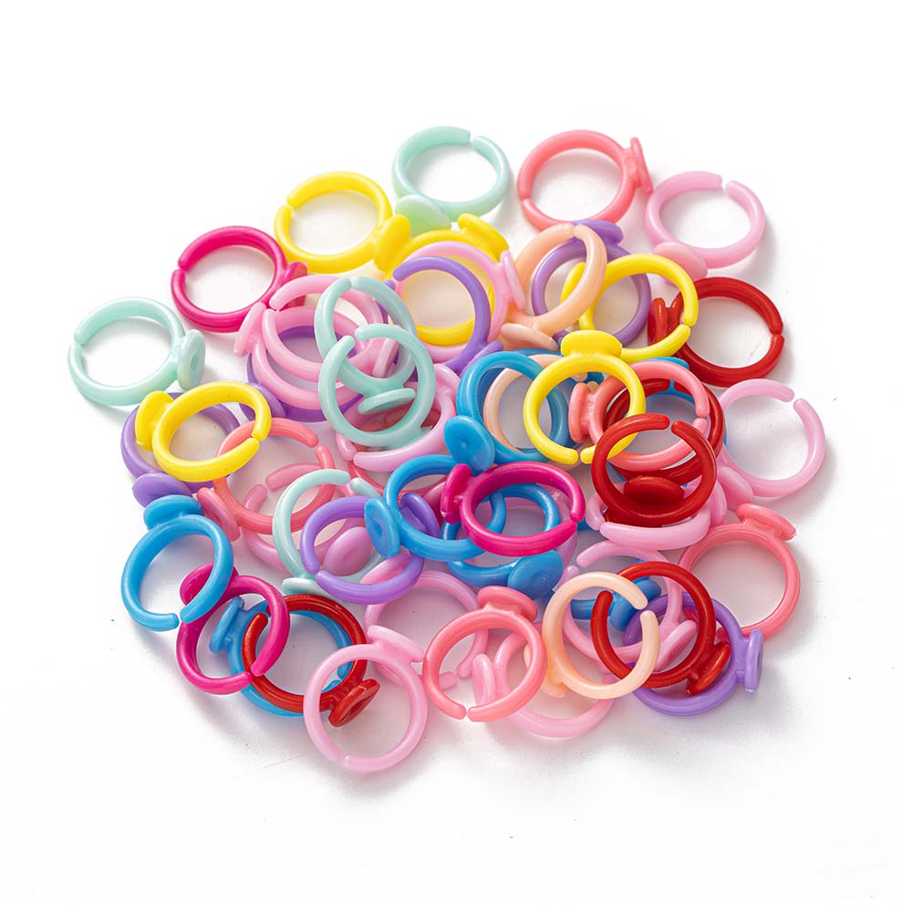 Jewelry Making 4 Year Old - 100 stuks doorzichtige plastic verstelbare ringenbasis