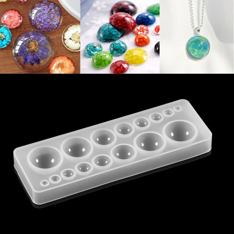 Jewelry Making Tutorials - 1 stks siliconen mal halve bal