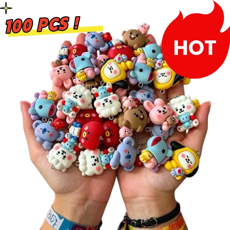 Jewelry Making Parts - 7 stks BT21 Hars Cartoon Charm