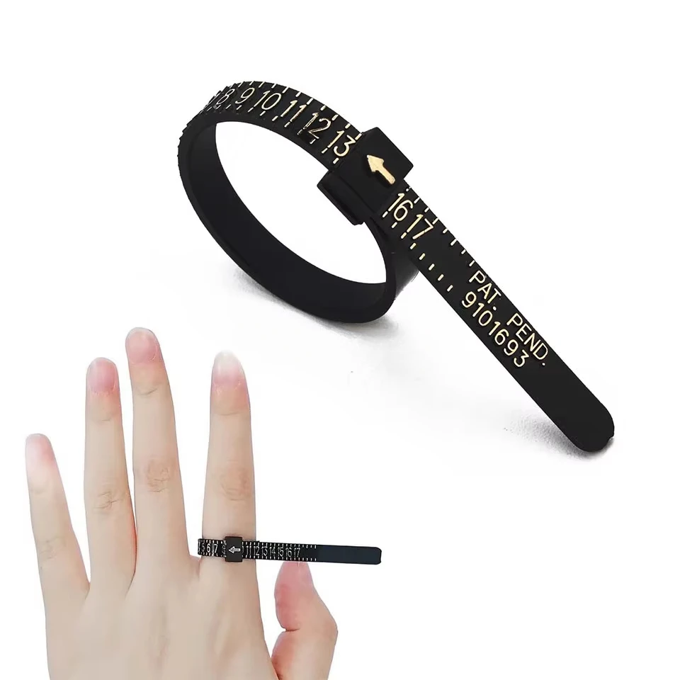 Jewelry Making Uk - UK/US/EU/HK/JP Herbruikbare ringmaatband met pijlmarkering, meetinstrument
