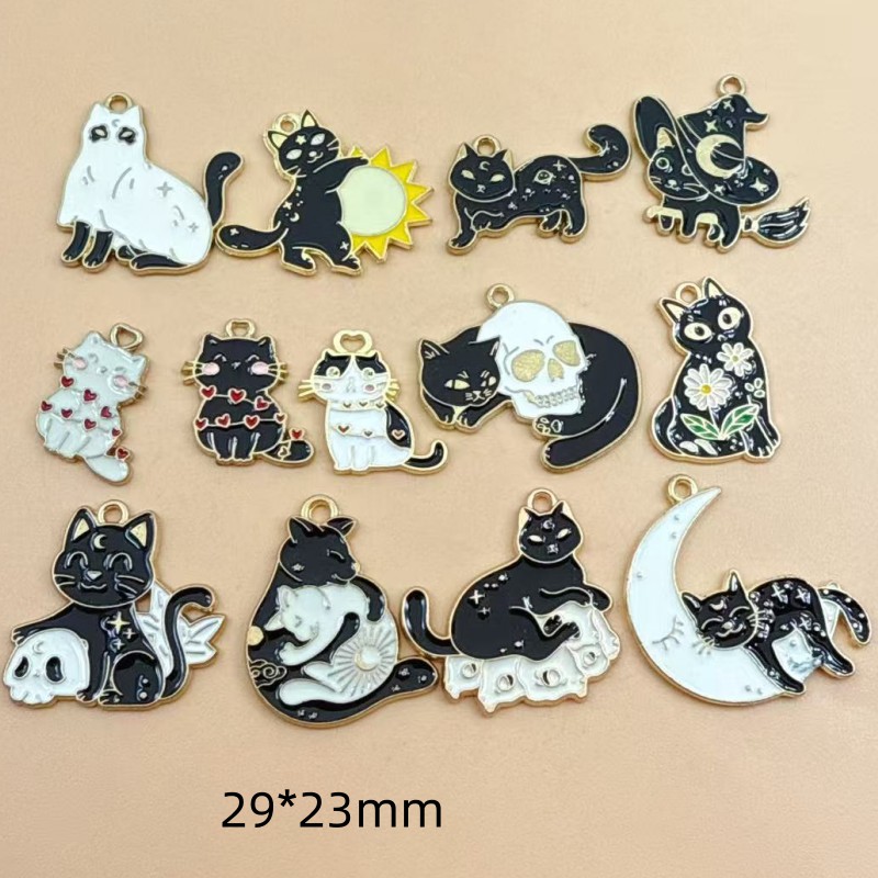 Jewelry Making Parts - 10 stuks originele legering emaille zwarte