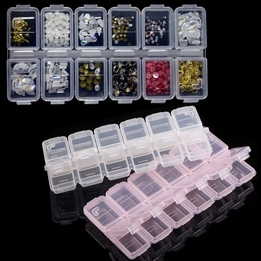 Jewelry Making Organizer Box - 12 compartimenten plastic organizerdoosje voor strass