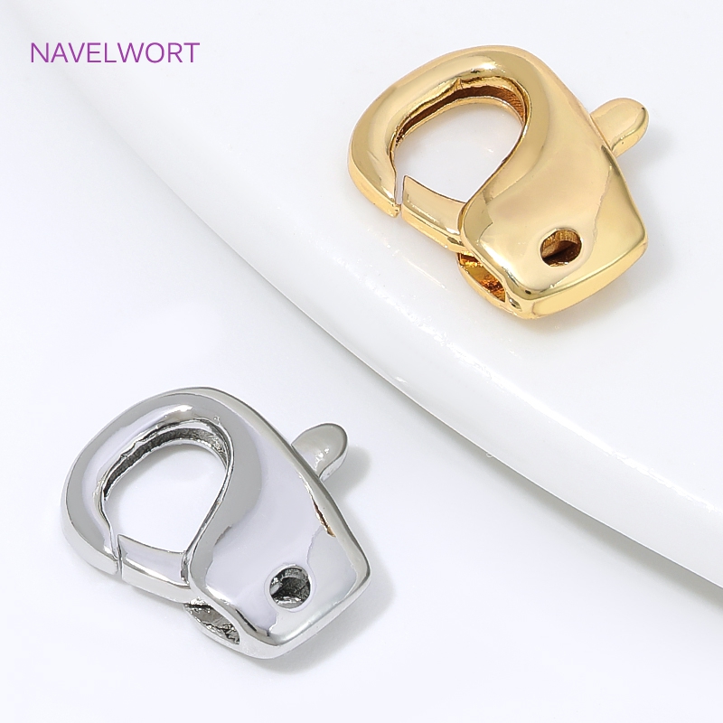 Jewelry Making Items - 13mm*11.5mm 18K verguld gouden kreeftgespsluiting, messing