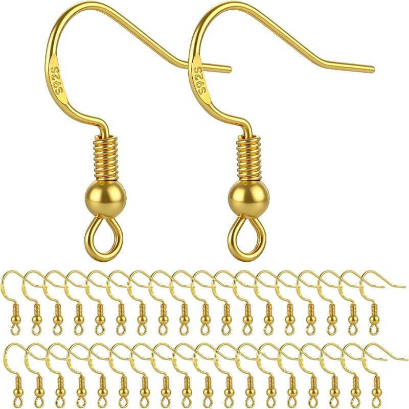 Jewelry Making Gold Wire - 50 stuks vergulde 925 zilveren oorhaakjes,