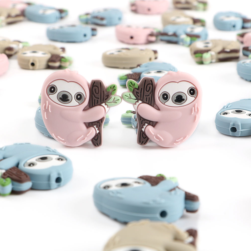 Jewelry Making For Dummies - 3 stk/partij Cartoon Mini Luiaard Siliconen