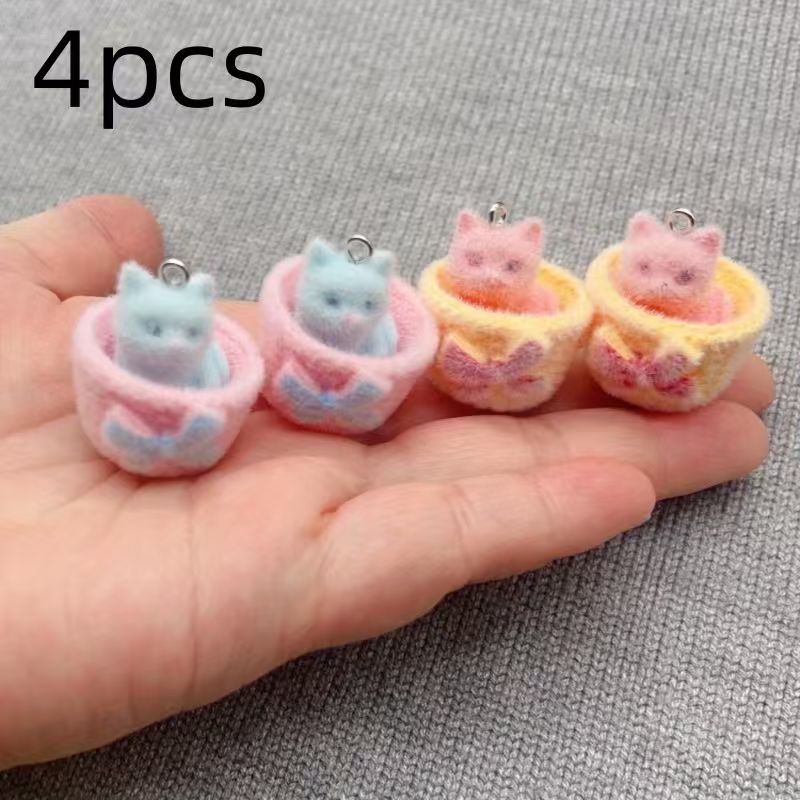4 stuks 3D pluche hars kattenh - Jewelry Making Earrings recensie en prijs