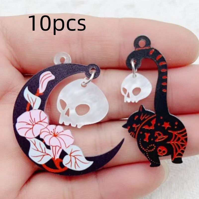 10 stuks Halloween acryl geest - Jewelry Making Earrings recensie en prijs