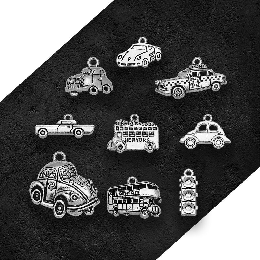 Verzilverd Taxi Bus Auto Reize - Jewelry Making New York recensie en prijs
