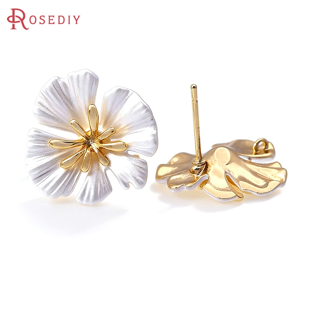 18K goudkleurige messing bloem - Jewelry Making Earrings recensie en prijs