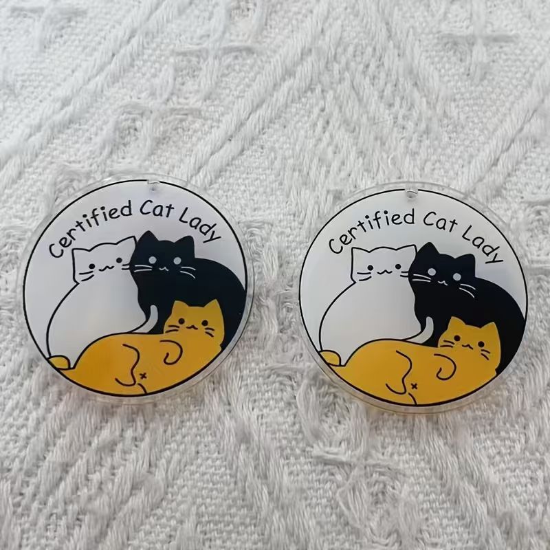 10 stuks acryl schattige katte - Jewelry Making Earrings recensie en prijs