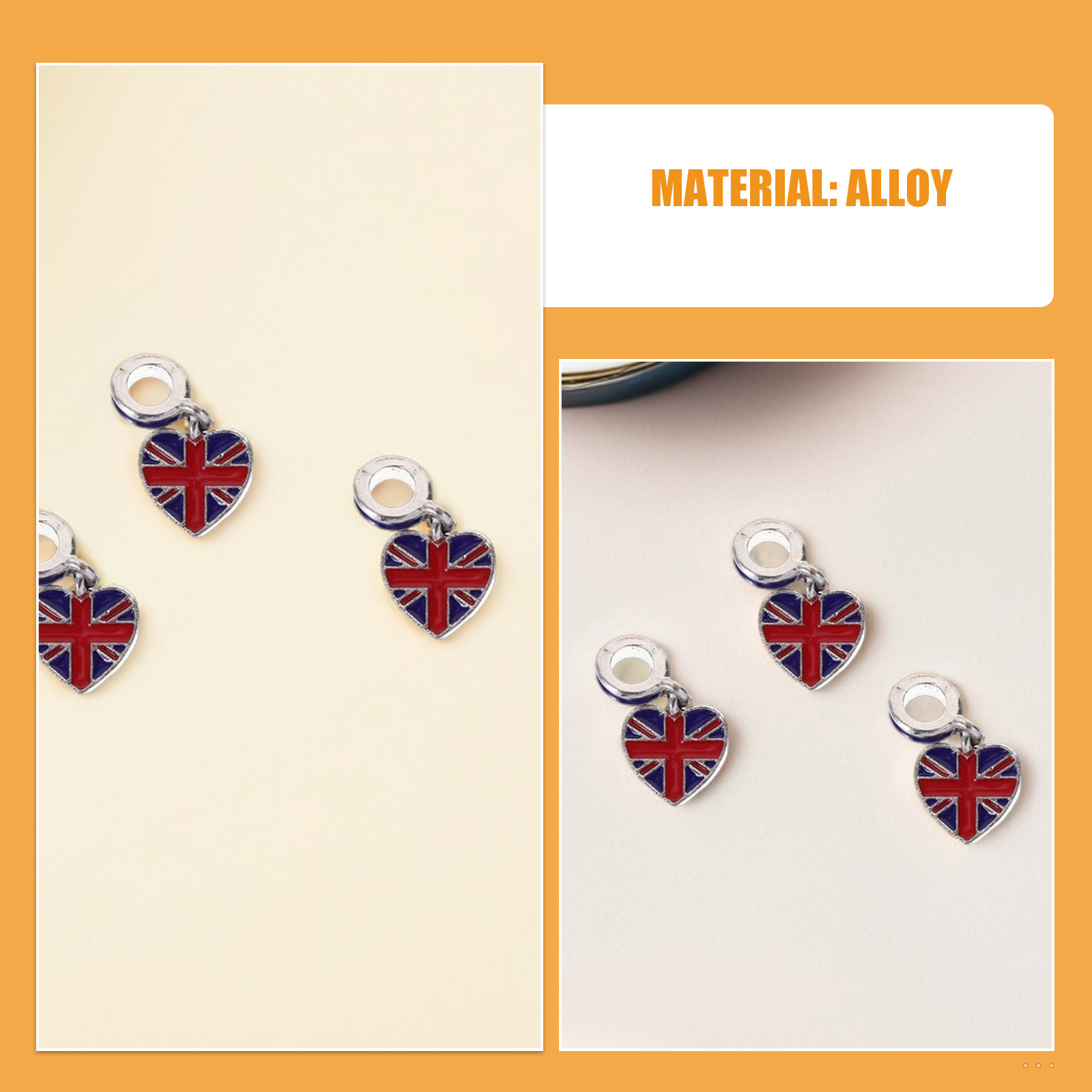 12 stuks Britse vlag bedels, B - Jewelry Making Uk recensie en prijs