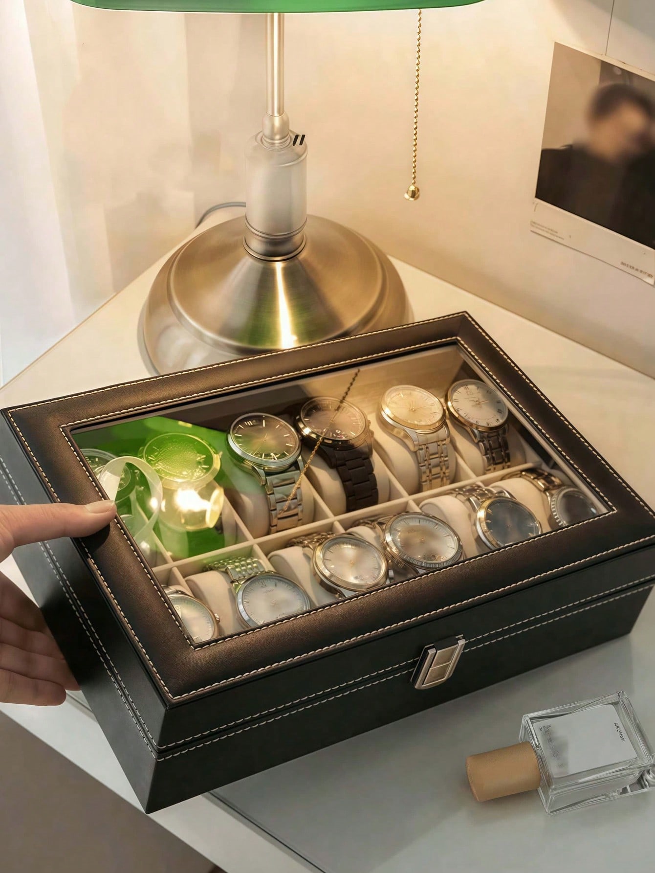 Leren horlogedoos met slot, gr - Jewelry Making Organizer Box recensie en prijs