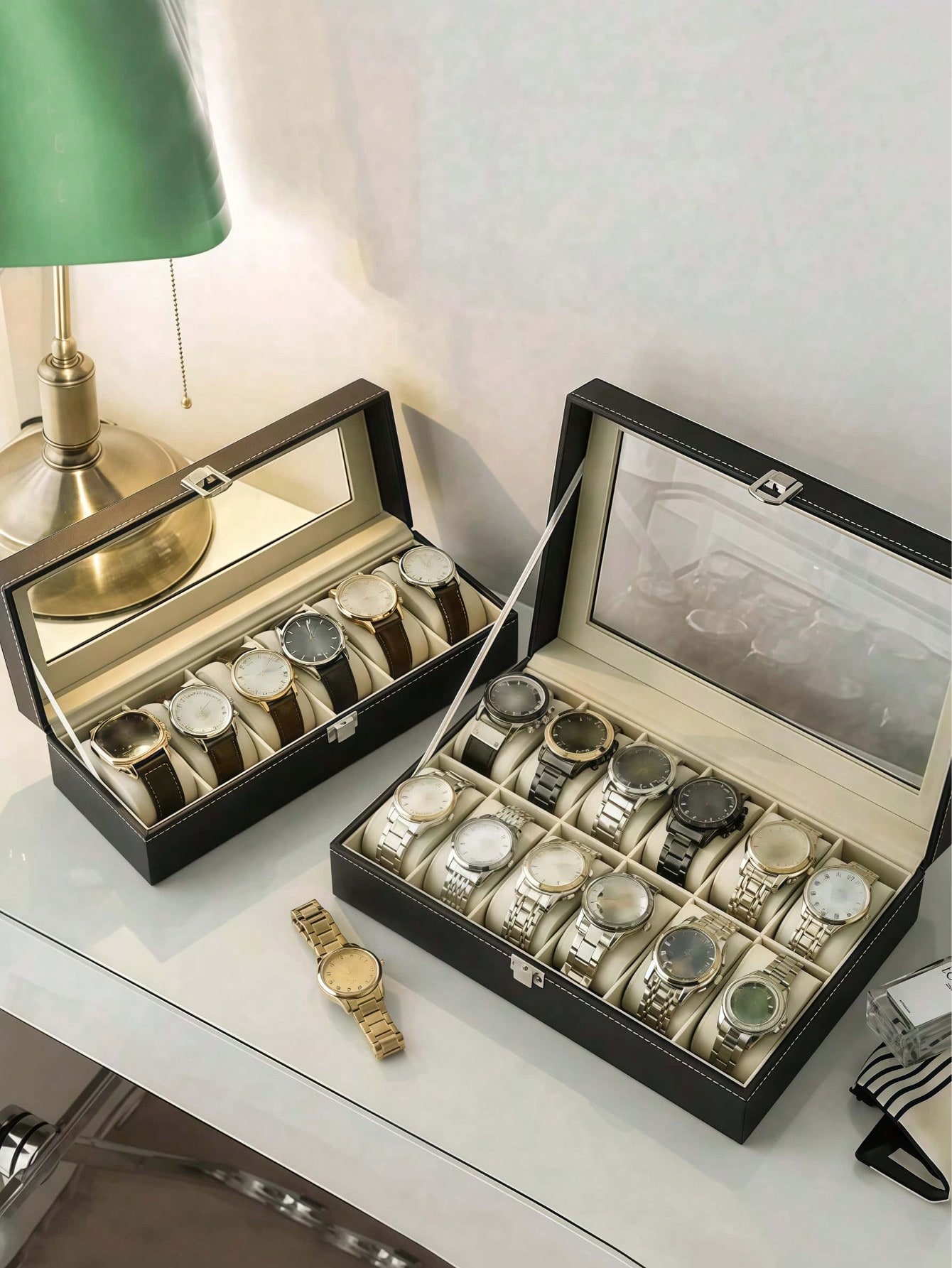 Leren horlogedoos met slot, gr - Jewelry Making Organizer Box recensie en prijs