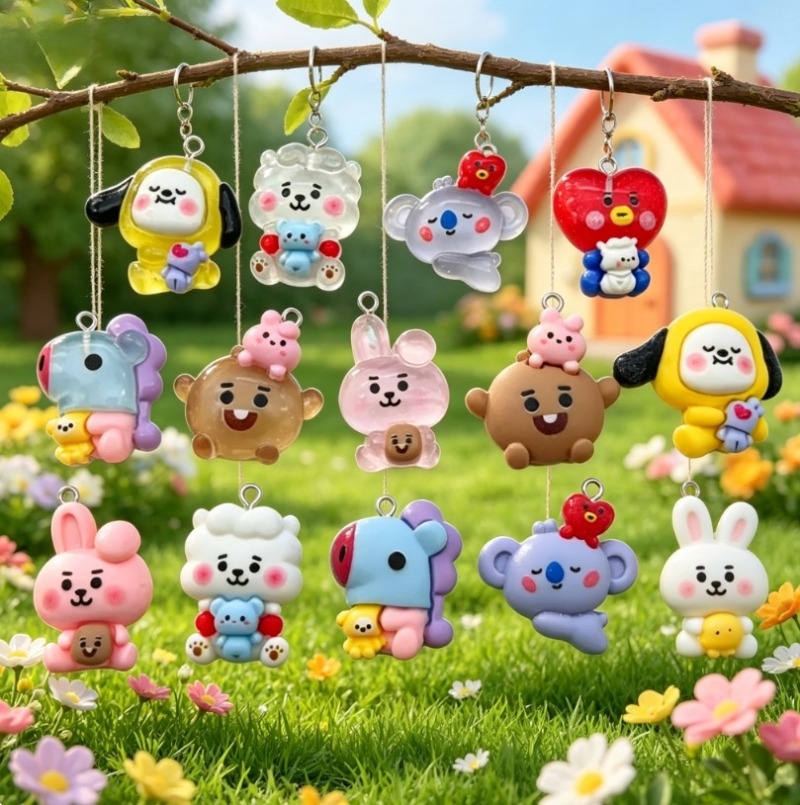 7 stks BT21 Hars Cartoon Charm - Jewelry Making Parts recensie en prijs