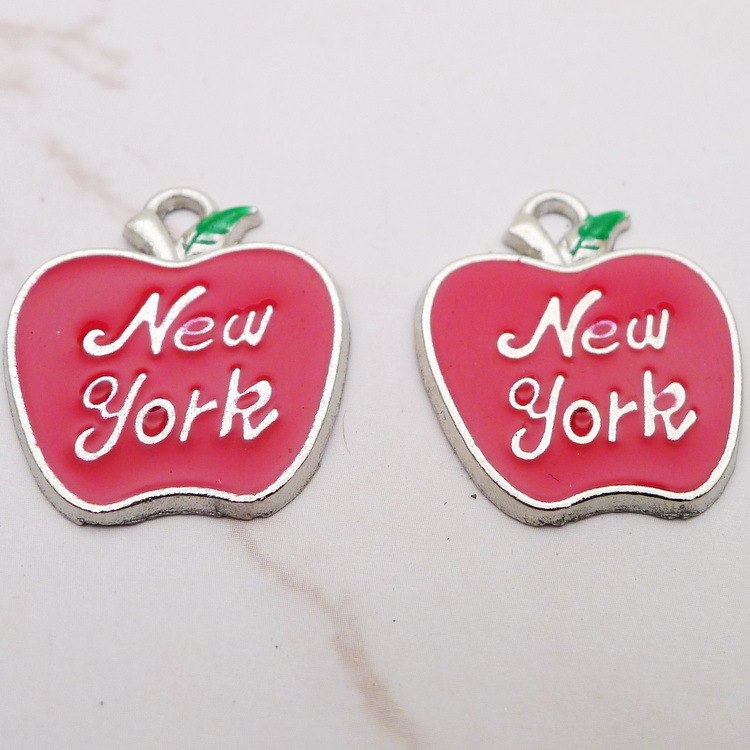 10 stuks emaille appel New Yor - Jewelry Making New York recensie en prijs