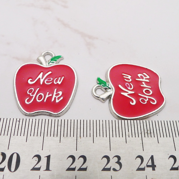 10 stuks emaille appel New Yor - Jewelry Making New York recensie en prijs