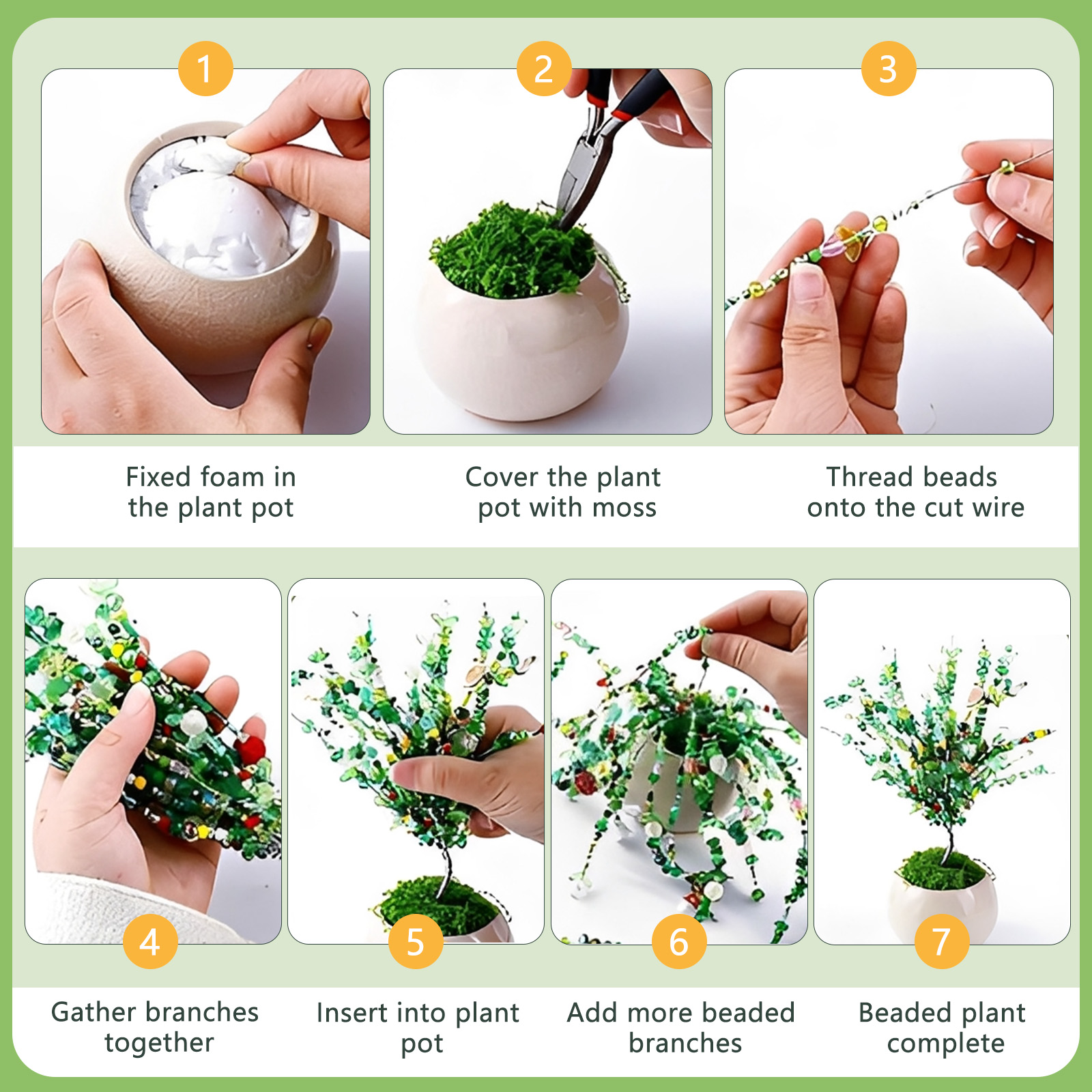 Plantenset met kralen en kunst - Jewelry Making Videos Tutorials recensie en prijs